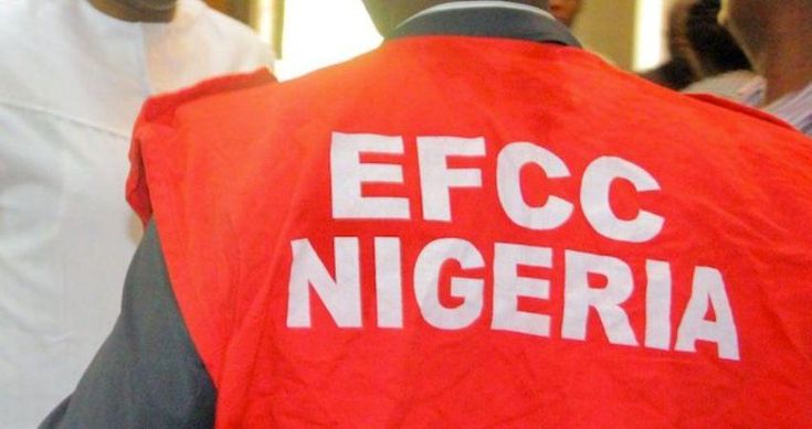 EFCC headquarters building and official logo used in a warning to content creators