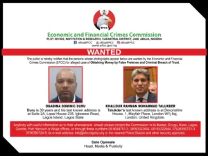 EFCC Declares Foreign National, Two Others Wanted Over Alleged Cross-Border Fraud
