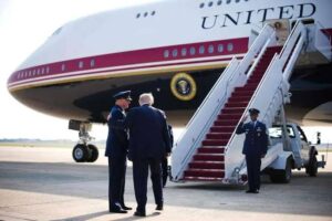 How Trump Was Secretly Moved Off Air Force One in Catering Truck Amid Iran Threat